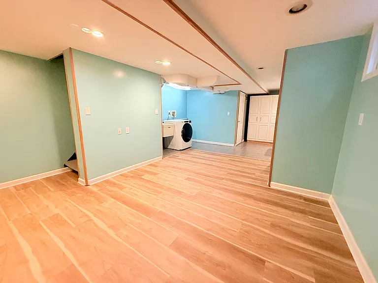 Basement with onsite Washer/Dryer and half bath