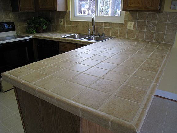 Ceramic countertop and backsplash