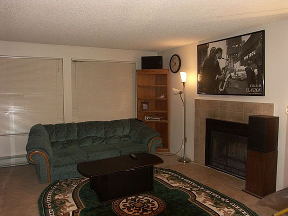 Living room with fireplace