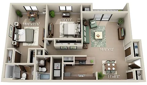 Floor plan B1D (Deluxe)