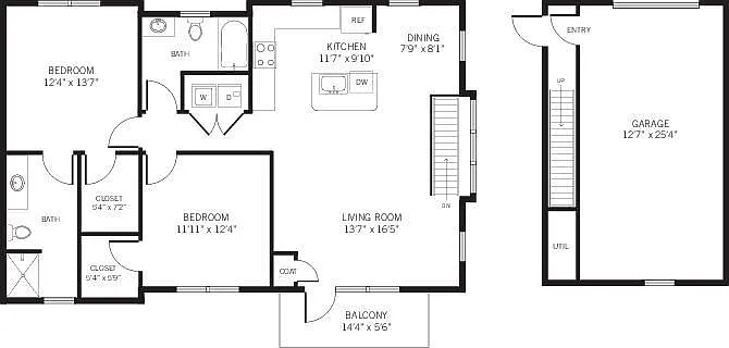 CA floor plan The Brio at The Boulevard
