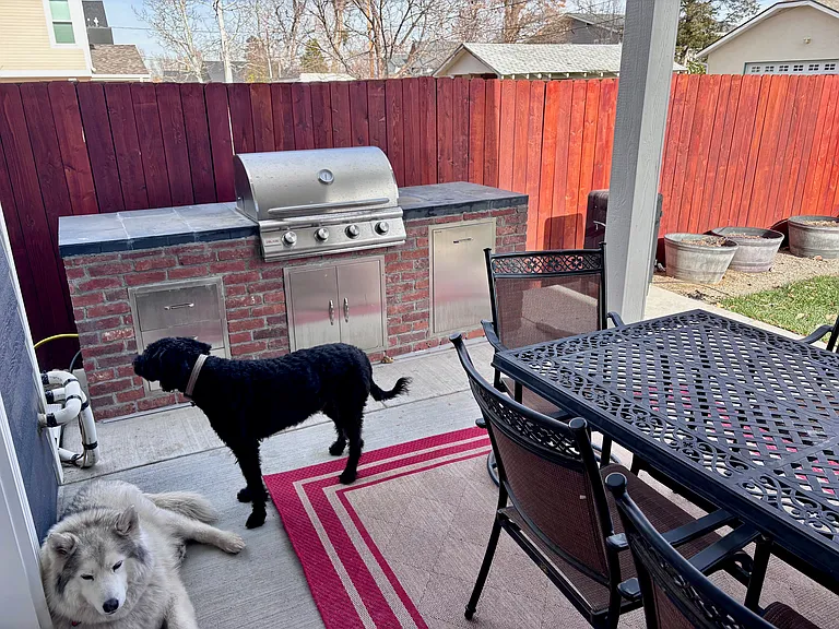 Gas grill and outdoor kitchen