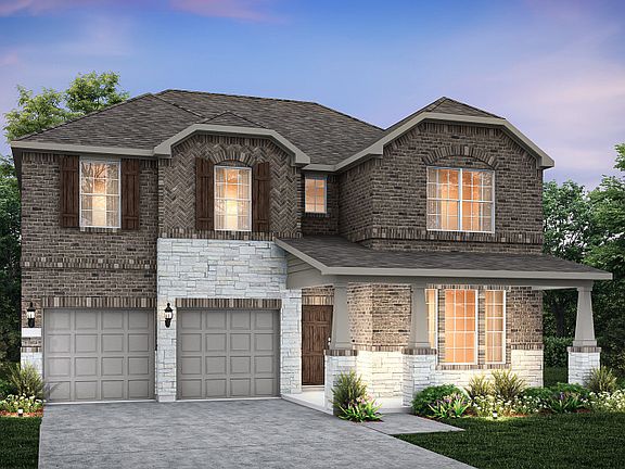 The Albany, a two-story home with 2-car garage, shown with Home Exterior 37