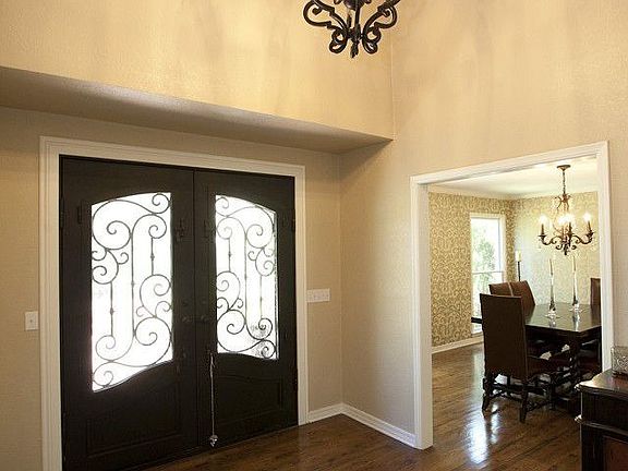 Magnificent chandelier in entry