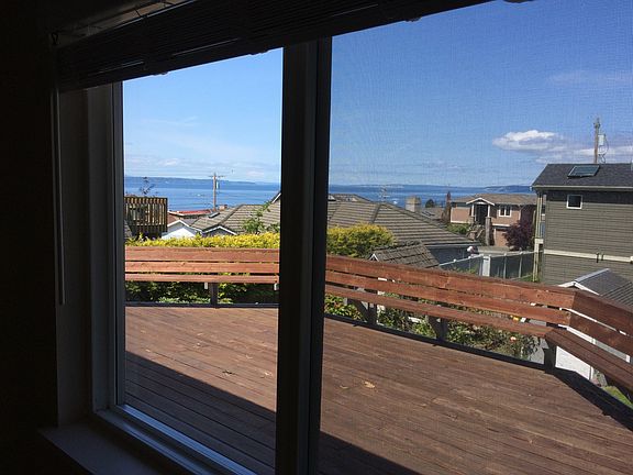 Master bedroom opens to deck