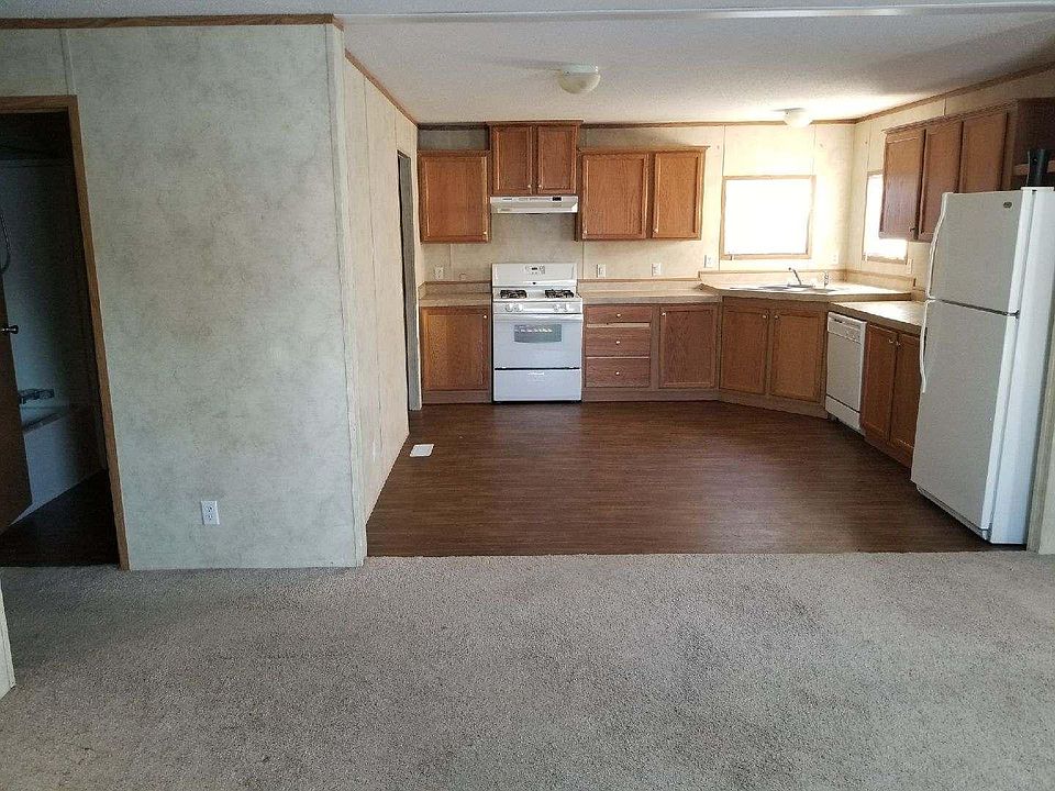 Kitchen area and living room