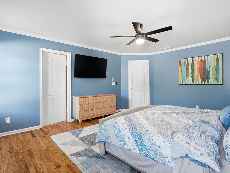 master TV and dresser