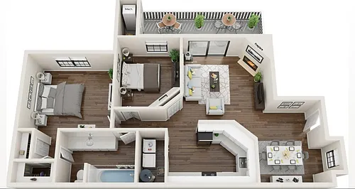 Floor plan A4 with a Den