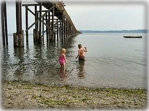 Kiddos love the sandy beach
