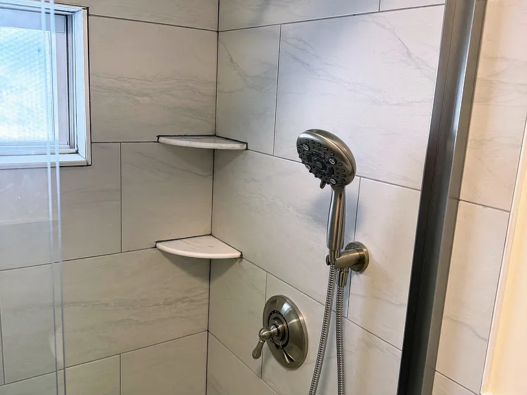 Newly 2026 remodeled 2nd Floor Bathroom - dual shower with handheld