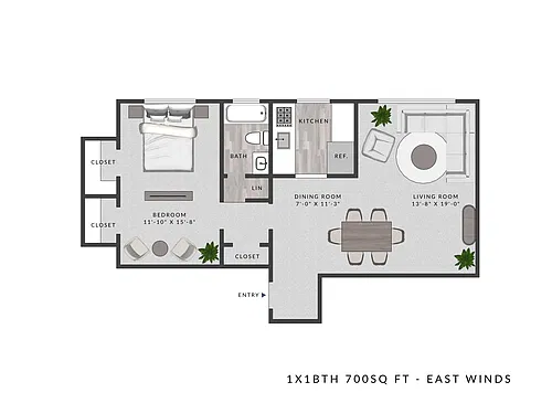 Floor plan A1 - 1X1