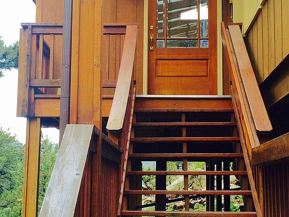 redwood front steps