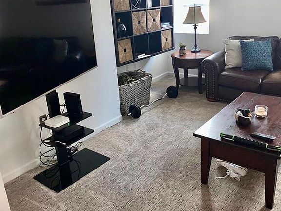 Living Room - wall shelving unit included