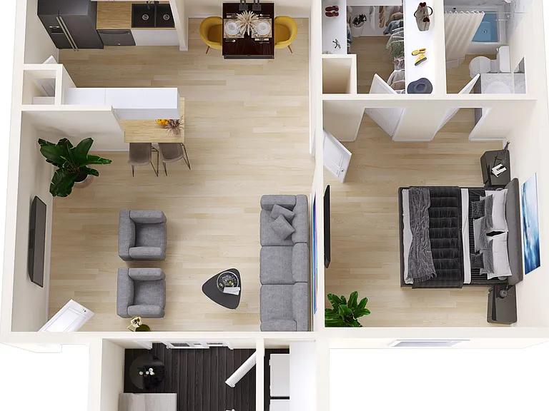 1 Bed 1 Bath (A3R)
