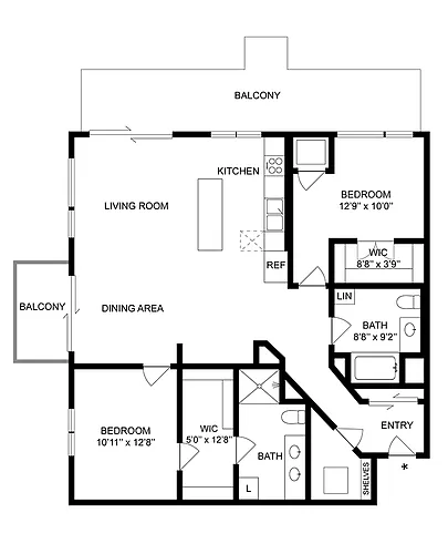 Floor plan O'Keefe