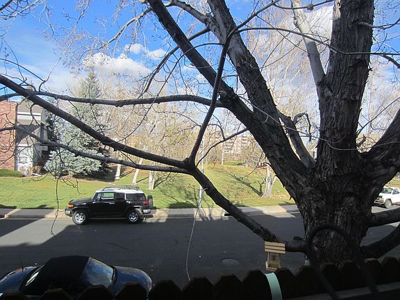 Front porch overlooking park. 