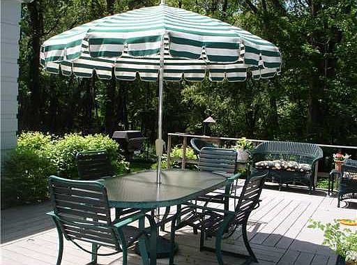 Dining area on deck