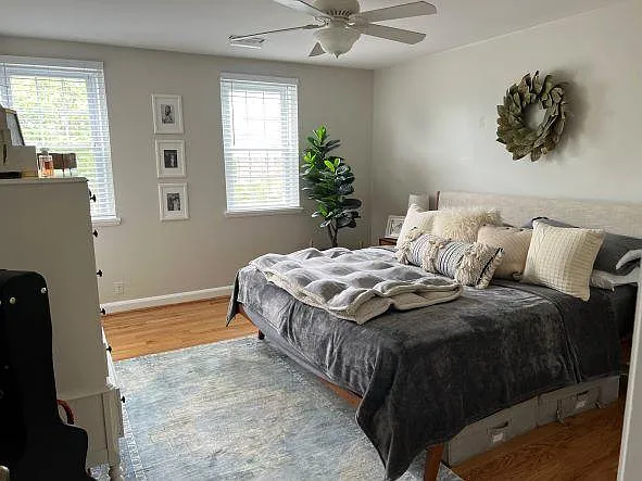 master bedroom has two closets