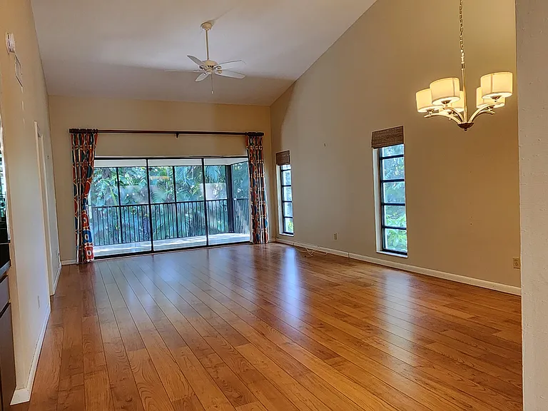 Hard wood floors in common areas.