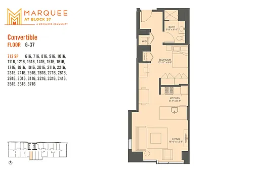 Floor plan Convertible x 16