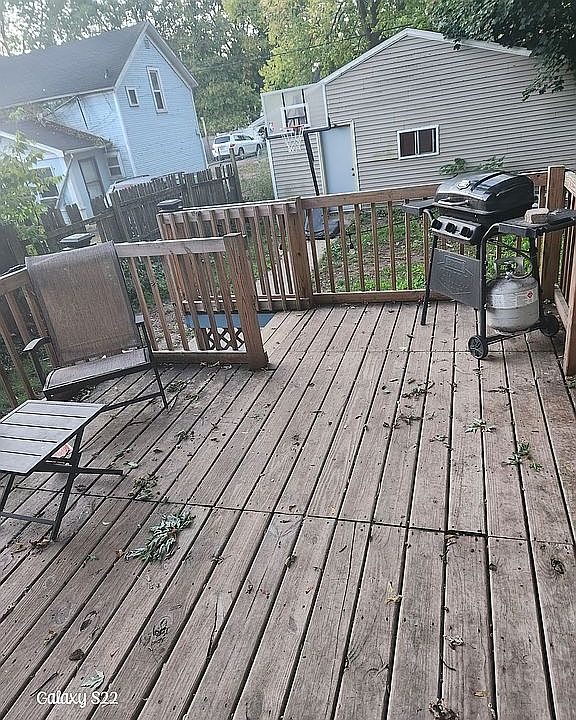The back yard and deck 