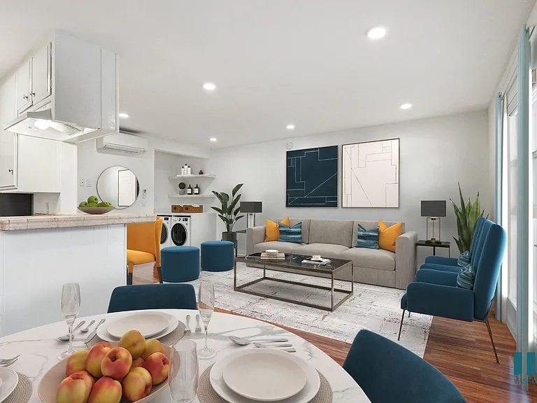 Open-Concept Kitchen, Dining, and Living Room