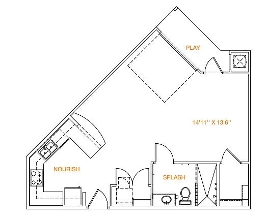 Floor plan 0x1 698 sf Classic