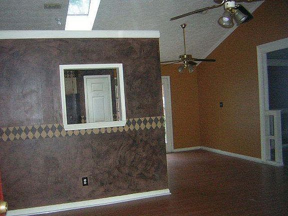 View of kitchen skylight and eating area