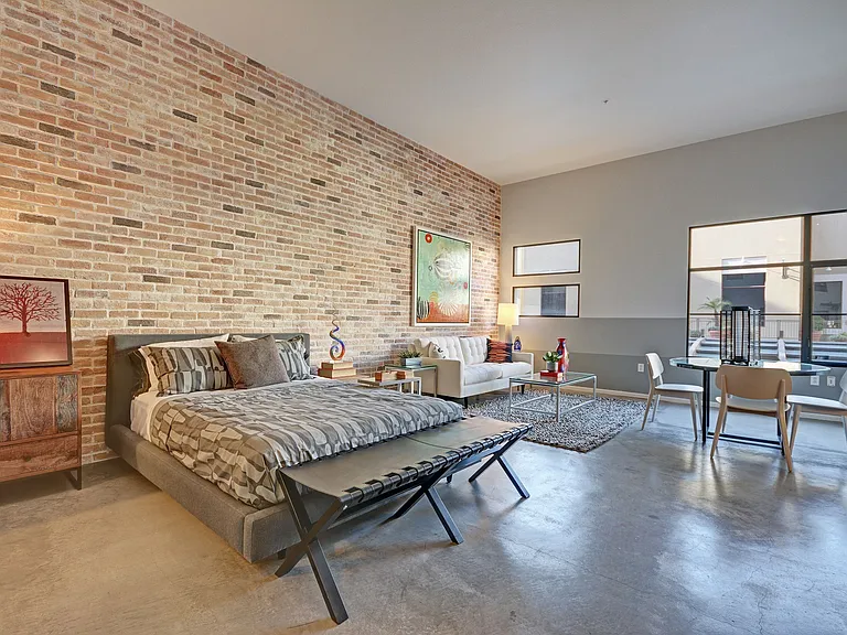 Loft style homes are complete with double-pane windows
