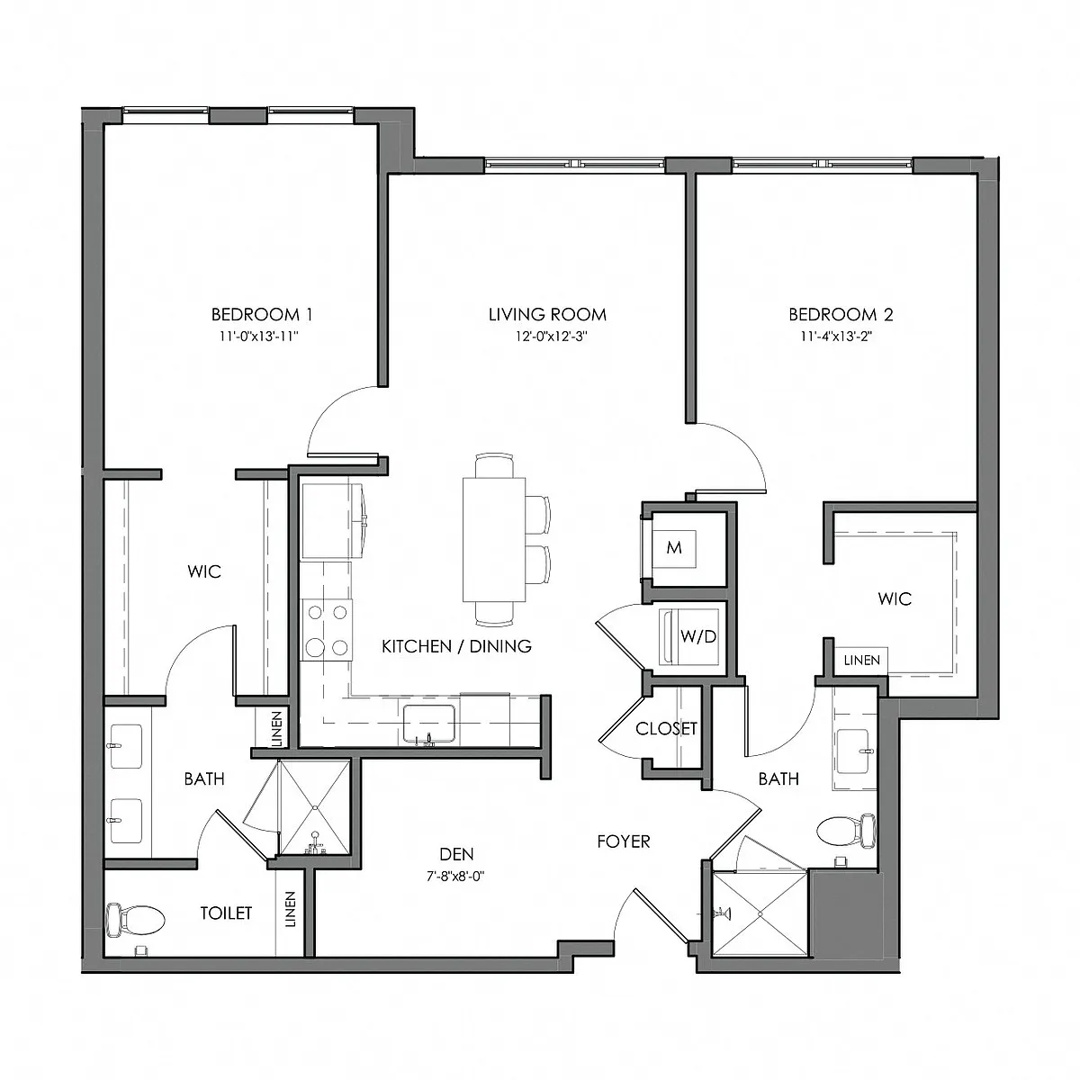Floor plan BD1b