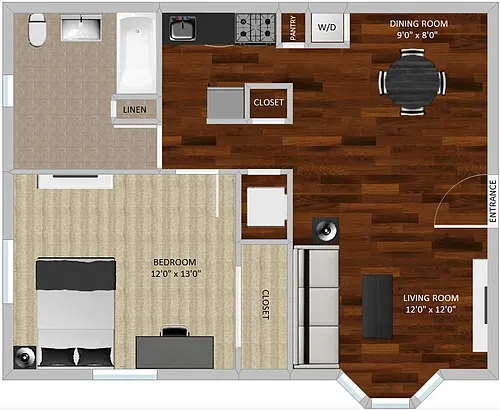 Floor plan North Star Deluxe One Bedroom