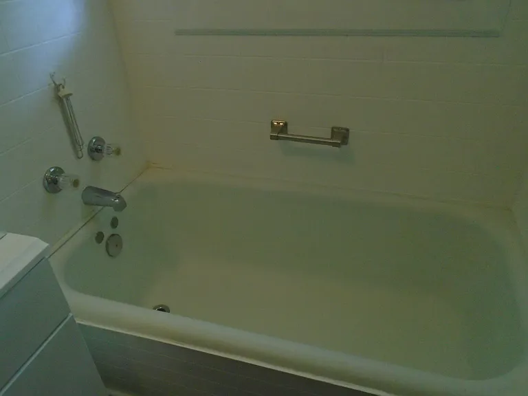 Large porcelin tub and shower.