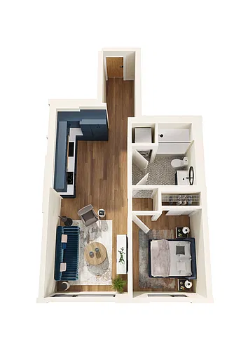 Floor plan 1-Bed D