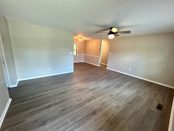 From front entrance, living room