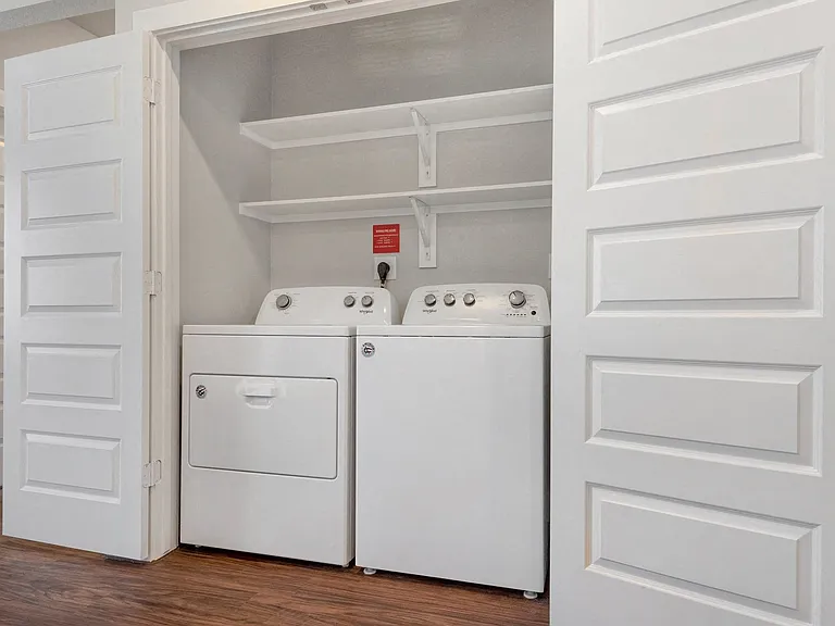 Full size washer and dryer in each home.