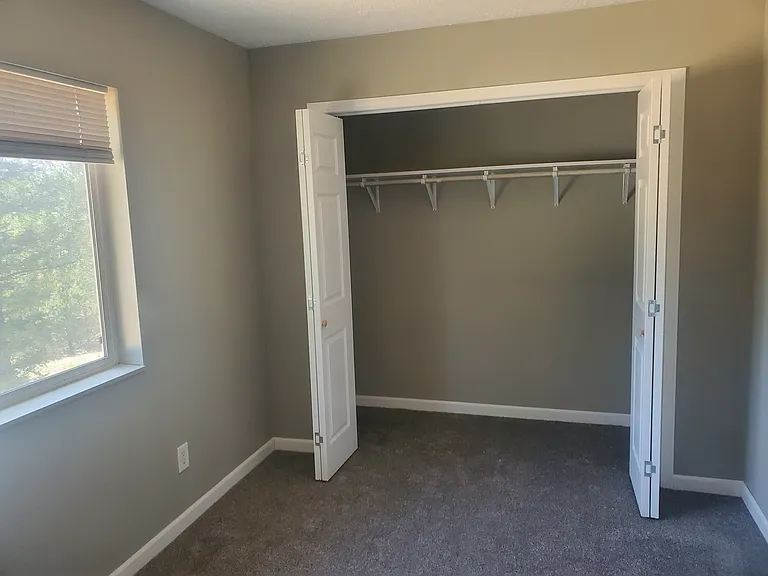 Closet space in bedroom two.