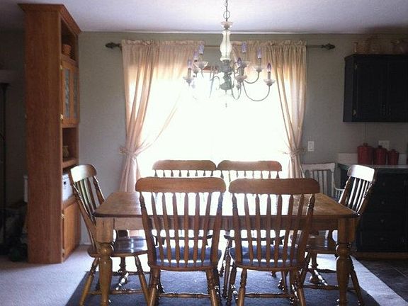 dining room and sliding doors to deck