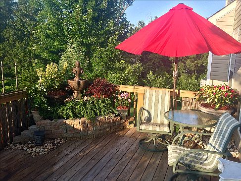 Rear Deck with a Garden