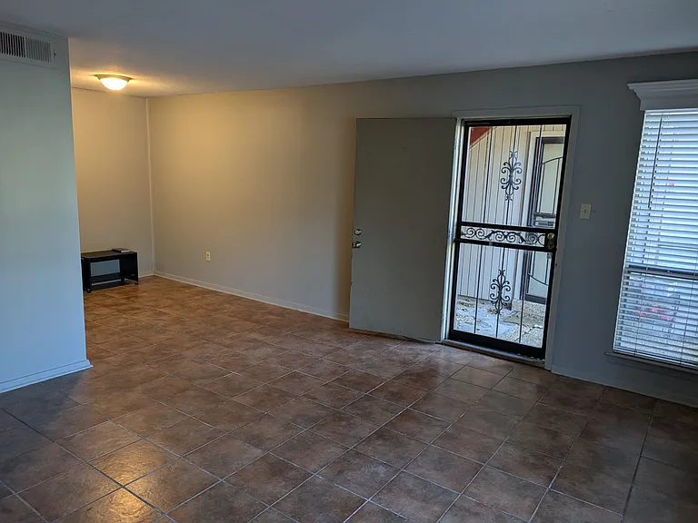 This is a view from the living room toward the front door.