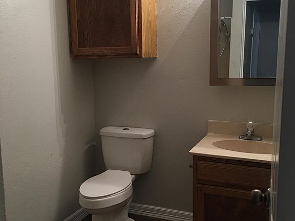 Guest bathroom with shower.
