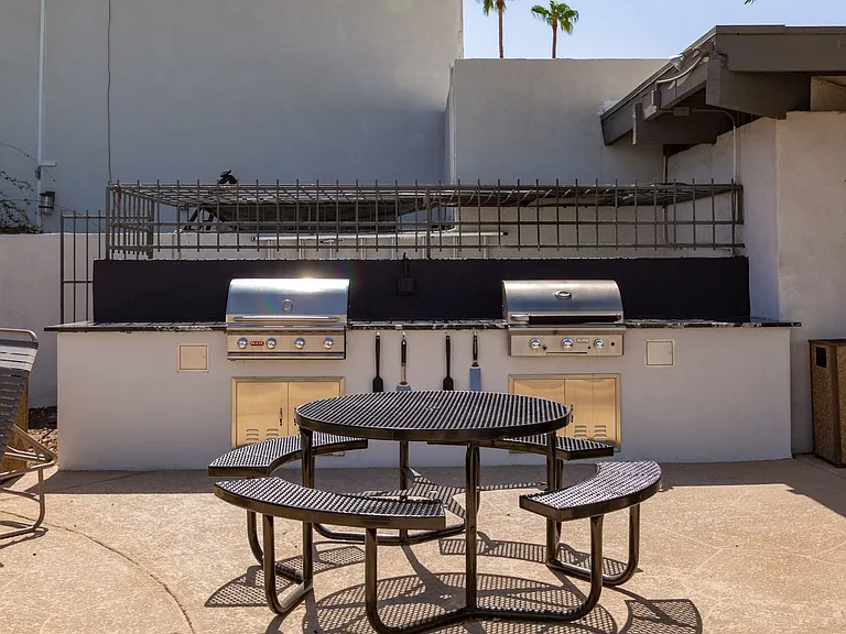 Built in gas grill area