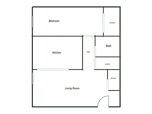 Floor plan 1 bedroom