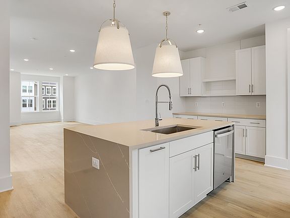 Kitchen overlooking dining area