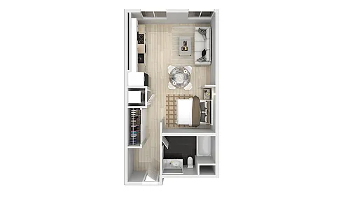 Floor plan S1, S2: Studio