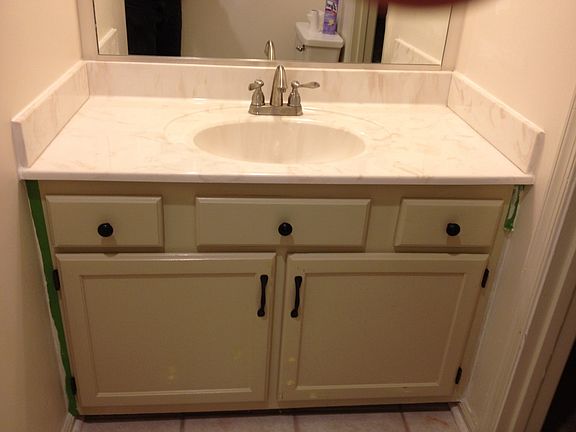 Master Bathall new sink, lighting, floor tiled