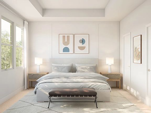 Primary suite with feature wall