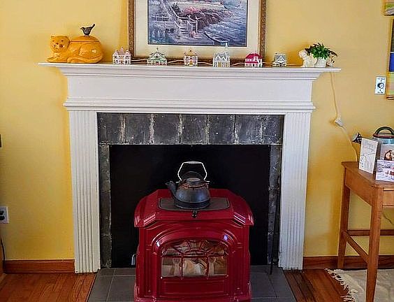 Wood stove in LR