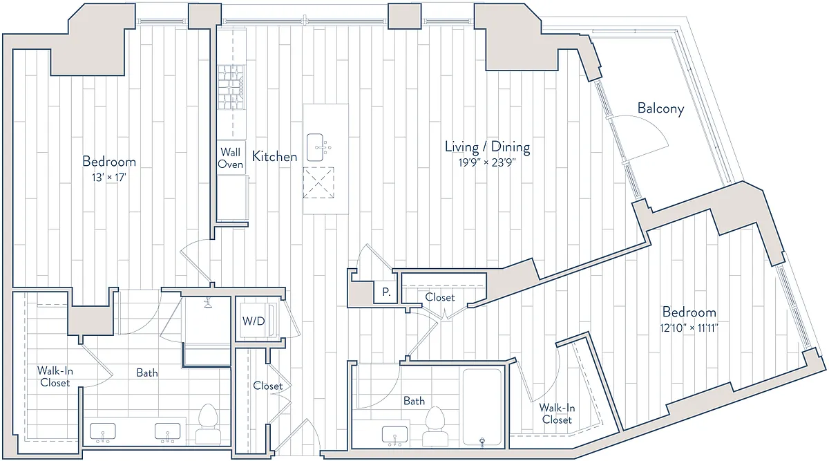 Floor plan 2 Bed/2 Bath-E20-d
