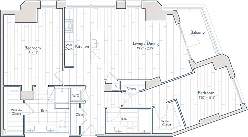 Floor plan 2 Bed/2 Bath-E20-d