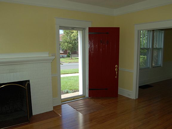 Front door entrance into living room.